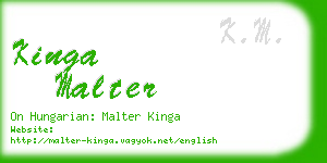 kinga malter business card